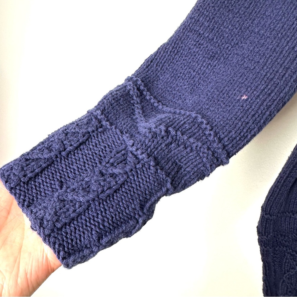 Vintage Ann Taylor Nautical Navy Old Money Preppy Embroidered Anchor Sweater - Picture 7 of 11